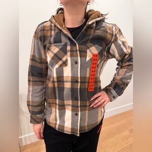 Realtree Brown and Tan Plaid Utility Jacket